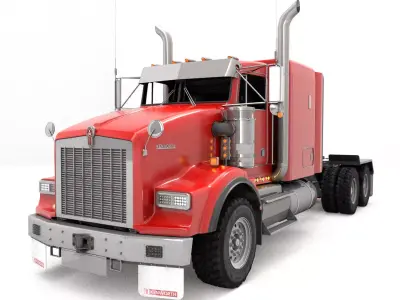 Kenworth T800 Semi Truck Heavy Haul 3D model