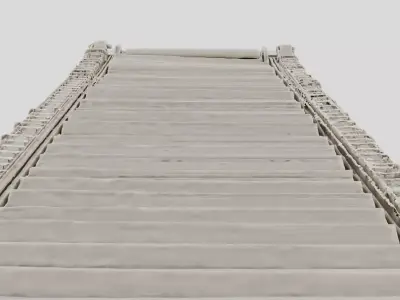 Industrial Factory Roller Conveyor Segment for 3D print 3D model