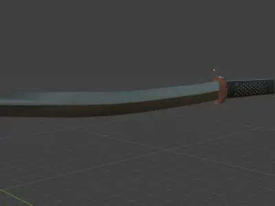 Katana Sword With Free Japanese themed stand 3D model