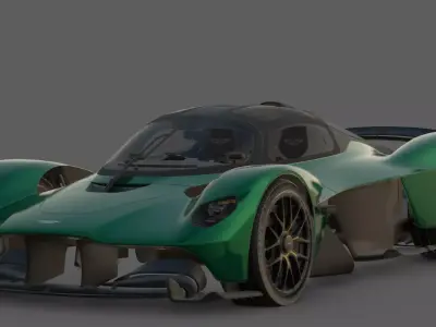 2022 Aston Martin Valkyrie Spider 3D Model  F1 Technology 3D model
