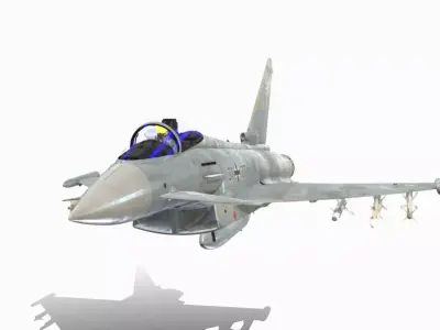 EF 2000 EUROFIGHTER TYPHOON  Low-poly 3D model