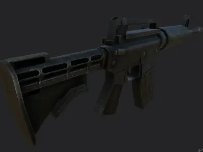 Colt m4 PBR low-poly game ready Low-poly 3D model