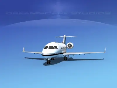 Bombardier Challenger CL-605 V04 3D model