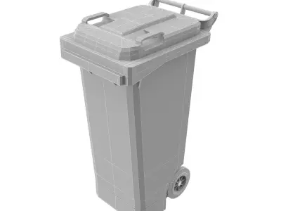Plastic Wheelie Trash Bin 3D model