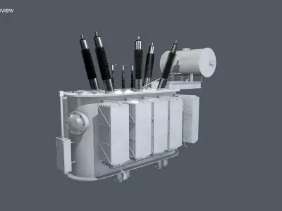 Large Electrical Transformer 3D model
