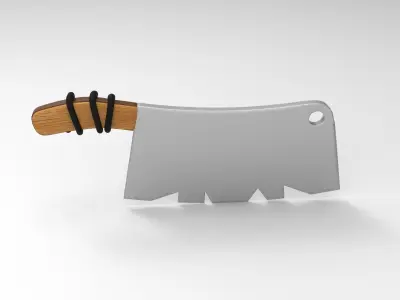 Chopping Knife Low-poly 3D model