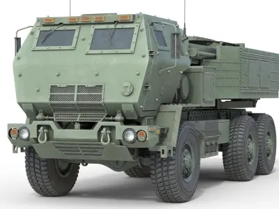 M142 High Mobility Artillery Rocket System Low-poly 3D model