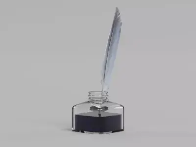 -Quill in Inkpot- 3D model