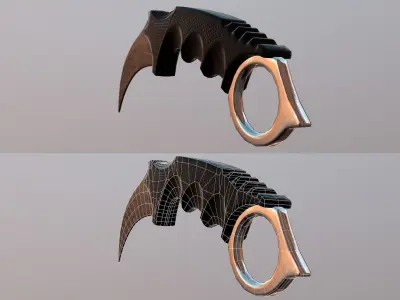 Karambit knife Low-poly 3D model buy