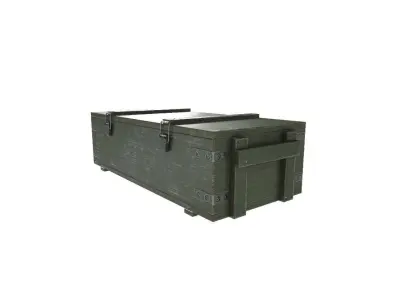 wooden box for weapons Free low-poly 3D model