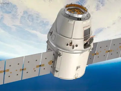 ISS Module Dragon 3D model