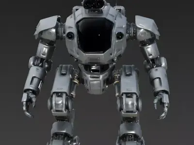 Realistic Heavy Assault Mech 3D Model Low-poly 3D model