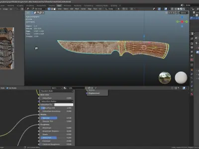 PBR crafted melee weapon hunting knife er1 Low-poly 3D model