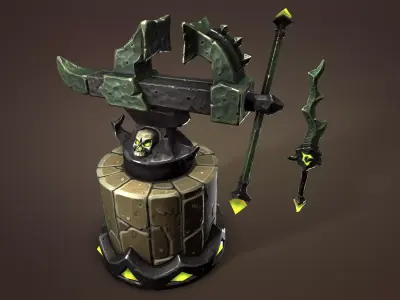 Undead vise Low-poly 3D model