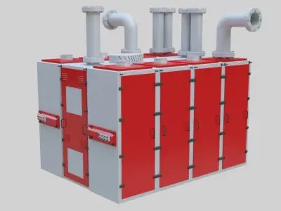 Plansifter Plansichter  Grain  Wheat Flour Milling Machine Low-poly 3D model