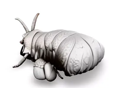 Fantasy Caterpillar Creature 3D Model Low-poly 3D model