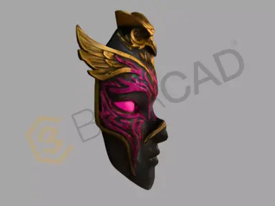 Infernal Owl Guardian Mask 3D Model High Detail 3D model