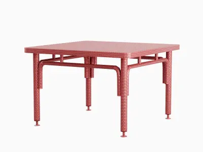 Metallic Table 03 Low-poly 3D model