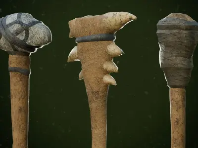 melee weapon Low-poly 3D model