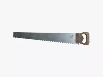 Medieval Hand Saw V03 Low-poly 3D model