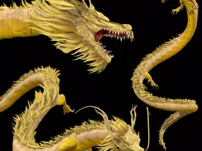 Chinese Dragon Animated 3D model