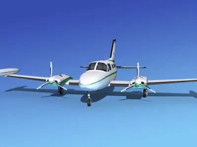 Cessna 421 Golden Eagle V09 3D model