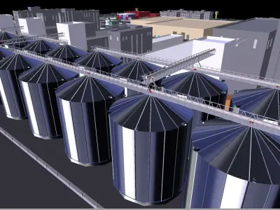 Factory Design Detailed Model 3D model