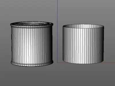 One fourth pint paint can with lid 3D model purchase