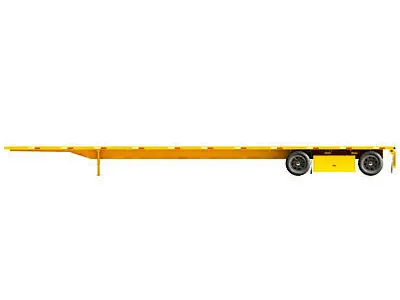 Yellow Flatbed Trailer 01 3D model