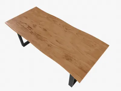 Industrial Table Free low-poly 3D model