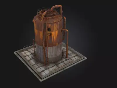Rusty Silo  Weathered Giant of the Farmland 3D model