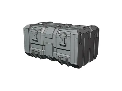Sci-Fi Supply Crate  Military Storage Box  Game Ready 3D Model 3D model