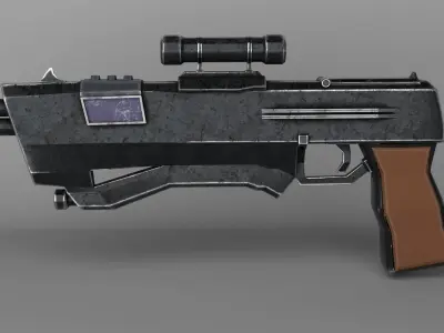 Sci Fi Pistol Low-poly 3D model