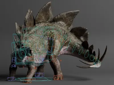 STEGOSAURUS Low-poly 3D model order