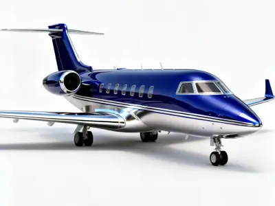 Royal Sovereign Two-Tone Luxury Private Jet Low-poly 3D model