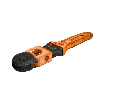Industrial Pipe Wrench 3D Model Low-poly 3D model