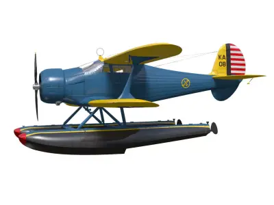 Beechcraft Model SD17S Staggerwing 3D model