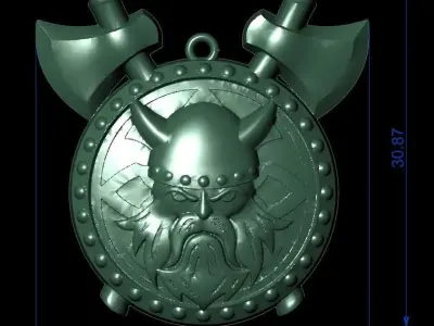 wiking pendant 3D print model