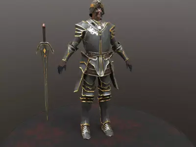 Royal Warrior Low-poly 3D model purchase