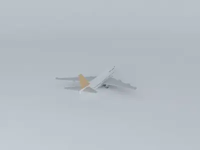 Airplane in Guarulhos Airport 3D model 12