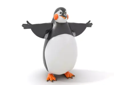Joyful Penguin Character model pack Low-poly 3D model
