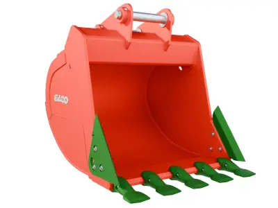 ESCO Extreme-Duty Plate Lip Bucket  XDP For hydraulic Excavators Low-poly 3D model