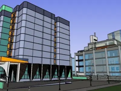 SHOPPING MALL commercial buildings-3D Model 3D model