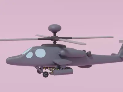 Boeing AH-64 Apache Helicopter 3D model purchase