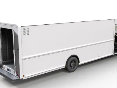 Freightliner MT55 box van Low-poly 3D model