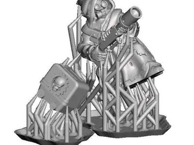 Dark Techno Lil Cultist and his companion 3D print model
