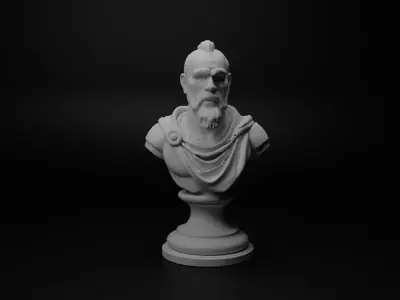 Finnish Warrior Bust Chess 3D print model get