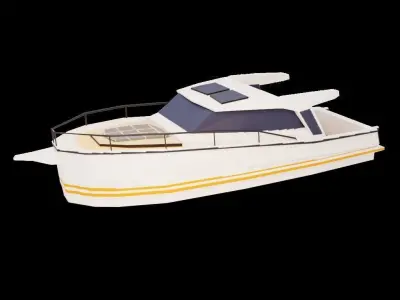 Free Low Poly Yacht Free low-poly 3D model