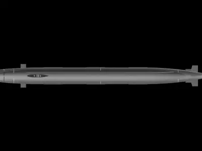Virginia Class SSGN 799 USS Utah 3D model