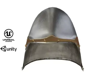 Helmet medieval 6 Low-poly 3D model